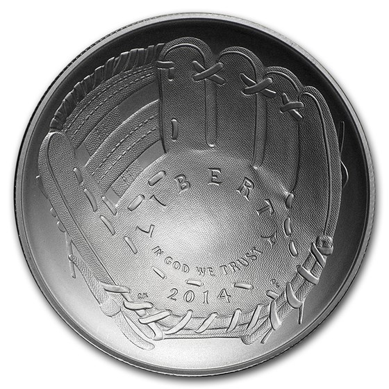 2014-P Baseball HOF $1 Silver Commem BU (w/Box & COA) 2014-P Baseball HOF $1 Silver Commem BU (w/Box & COA)